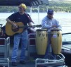 Jamming on the bow of "The Wet Dream II" on Keuka Lake